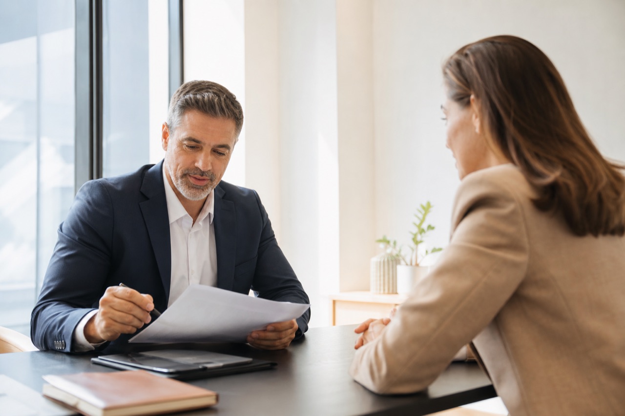 Juristin und Mandant im Legal Coaching Gespräch